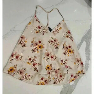 Forever 21 V Neck Floral Cami Top Women’s Size Medium